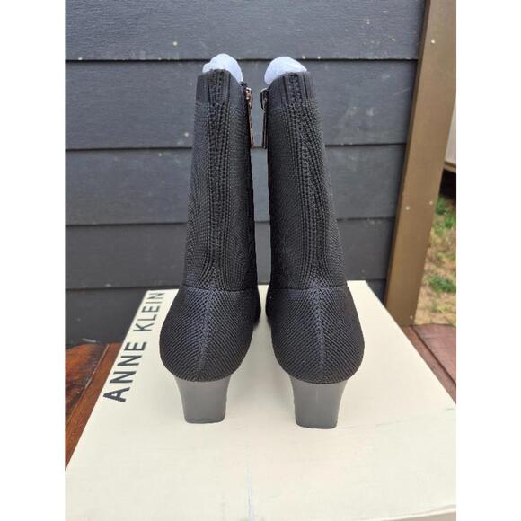 Anne Klein Iga Boots Womens US 9 M Black Faux Suede Kitten Heel Dress Bootie NEW - Picture 4 of 8